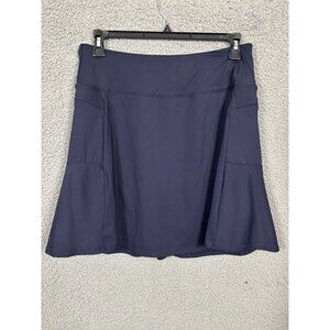 SANTINY  Women's high-waisted golf skort featuring zipper pockets Blue XL NWOT's